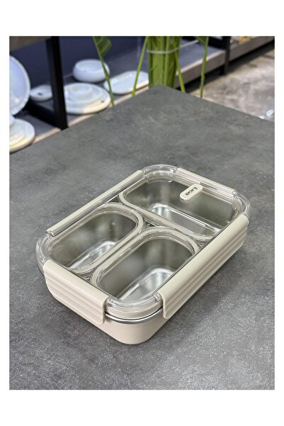 Doğudeko Steelock Steel Compartmentalized Storage Container for Breakfast
