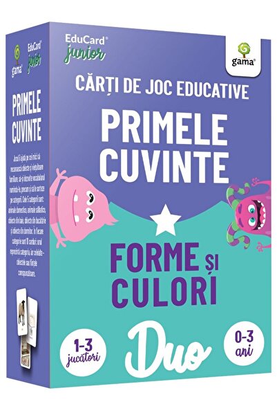Gama Primele cuvinte. Forme si culori. Carti de joc educative