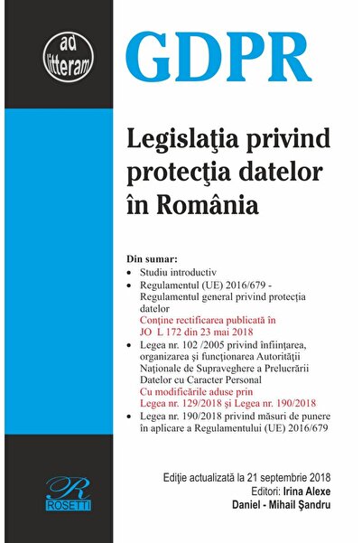 ROSETTİ Legislatia privind protectia datelor in Romania