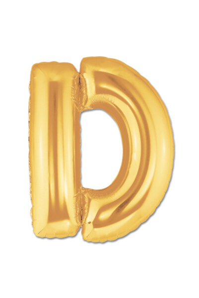 coco shopier D Letter Foil Balloon Gold Color 40 Inches