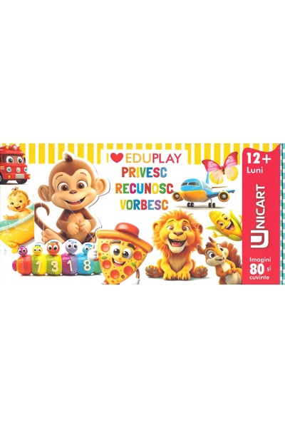unicart Cutie Eduplay. Privesc, recunosc, vorbesc. 80 imagini si cuvinte