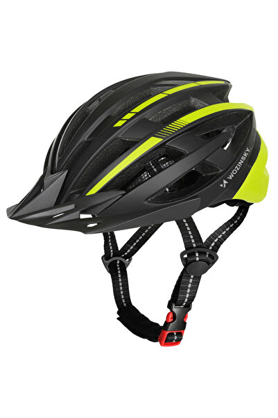 WOZINSKY Cască de ciclism MTB cu lumină USB și vizor detașabil 57-62 cm