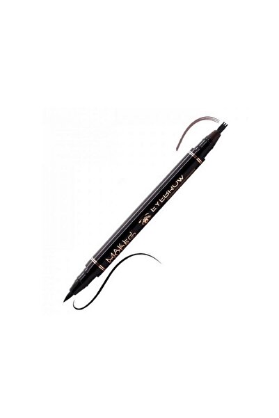 Generic Brand Mik over 22 Double Eyebrow & Eye Liner Pen - Black/Medium Brown...