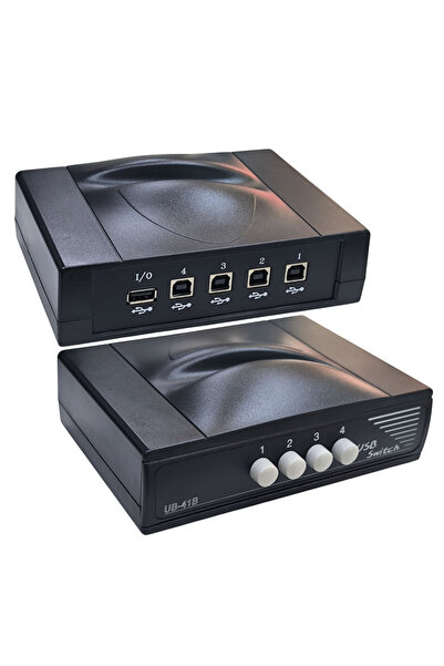 KEEPRO مفتاح USB بـ 4 منافذ مع زر اختيار يدوي