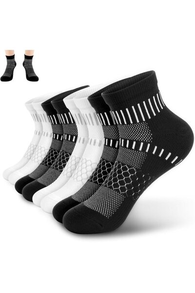STARSTAR 4-Pair Pack Extra Thick Mesh Cotton Outdoor Compression Socks