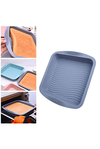 STARSTAR Non-stick ceramic square cake pan with silicone handle, oven, microw...