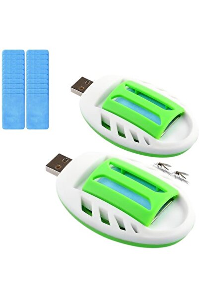 Morvena Picks Set de 2 repelente electrice USB pentru țânțari, cu 120 de tabl...