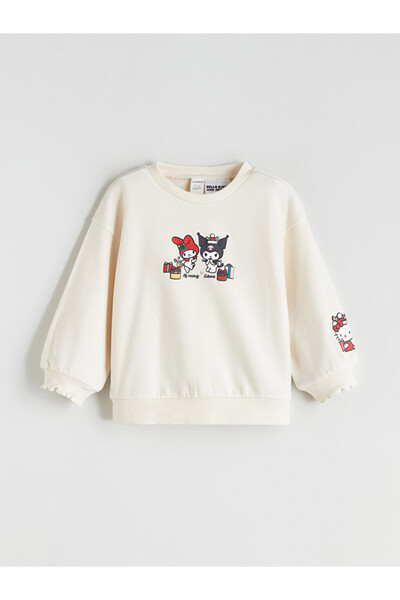 LC Waikiki Hello Kitty Printed Baby Girls' Thick Sweatshirt