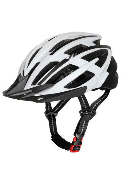 WOZINSKY Casca MTB cu vizor detașabil și lumină spate USB 54-57 cm