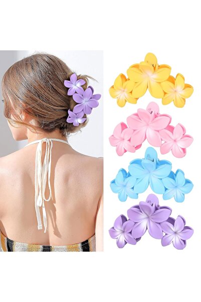 STARSTAR Four large Hawaiian frangipani hair clips, suitable for women - non-...