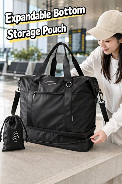 Generic 1 Oxford Expandable Duffle Bag Waterproof Travel Gym Shoe Compartment...
