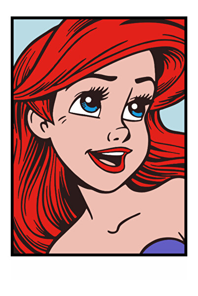 Gabcom Tablou Multilayer din Lemn – The Little Mermaid – Dimensiune 38 x 28 c...