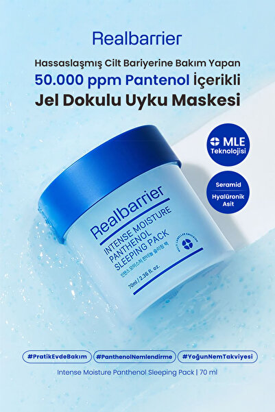 Real Barrier Pantenol İçeren, Nemlendirici Jel Uyku Maskesi REALBARRIER Inten...