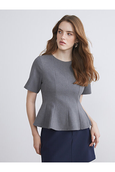 LC Waikiki Crew Neck Peplum Blouse