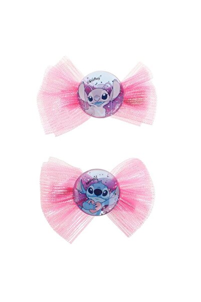 BAMI NETWORK Agrafe Par Copii Roz Funda Holografica Stitch