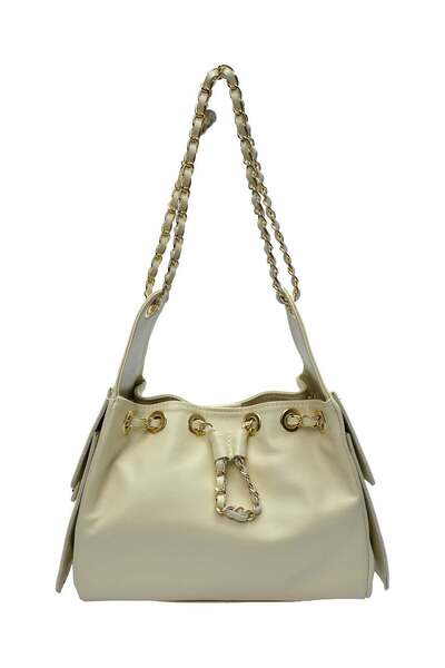 SimpleFind Anna Luchini Geanta piele -Lorena-Bej,Geanta de umar piele natural...