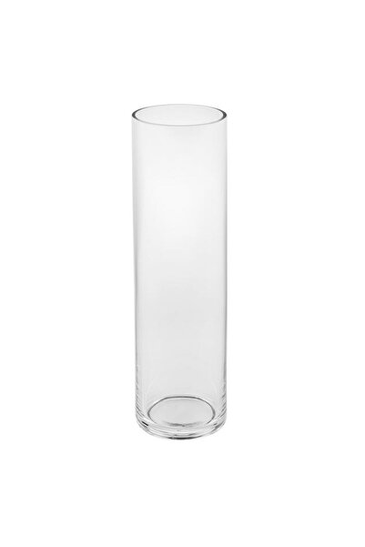 BAMI NETWORK Vaza decorativa cilindrica sticla transparenta 8x28cm pentru eve...