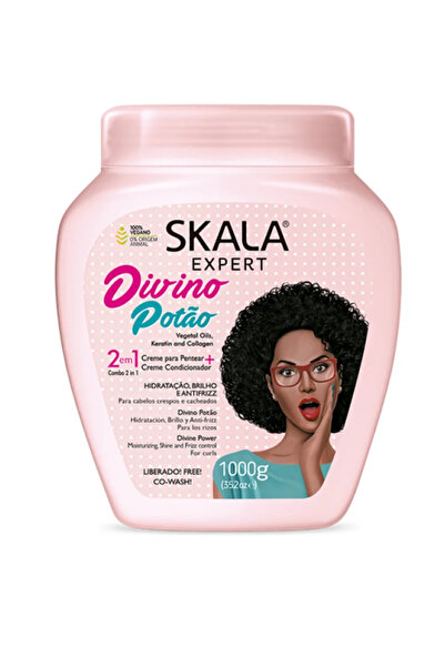 SKALA EXPERT كريم حمام زيت وبلسم 2 في 1 ديڤينو بوتائو للعناية بالشعر الكيرلي ...