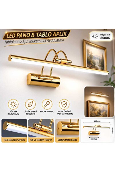 SenaHomeDesing 35 Cm Siyah Kasa Beyaz Işık Elektrikli Banyo Ayna Tablo Aydınl...
