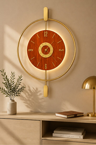 AGA KONSEPT Led'li GOLD Ceviz İNCİ 24 (Büyük Boy 50 X 75 Cm), Modern Dekorati...