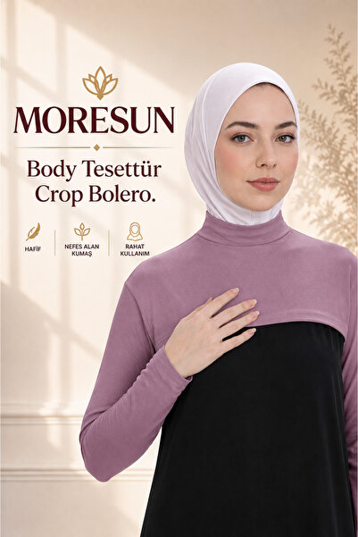 MORESUN Turtleneck Neck Collar Sleeveless Top - Lycra Women's Body Hijab Crop...