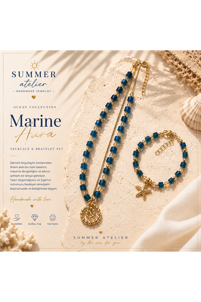 Marine Aura Deniz Yıldızlı Kolye Bileklik Takımı
