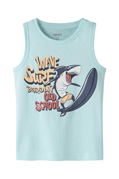 Name it Μπλούζα αμάνικη αγόρι "Shark surf" τυρκουάζ