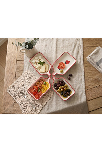 Ganita home Plate and Pan Model Presentation & Breakfast Set 4 Pieces 17 cm S...