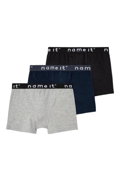 Name it Σετ Boxer 3τμχ "Name it" γκρι μελανζέ Οργανικό Βαμβάκι