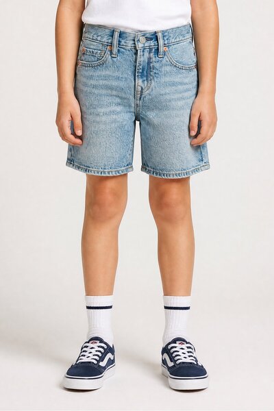 GAP Kids Boy Washed Denim Shorts, Light Blue