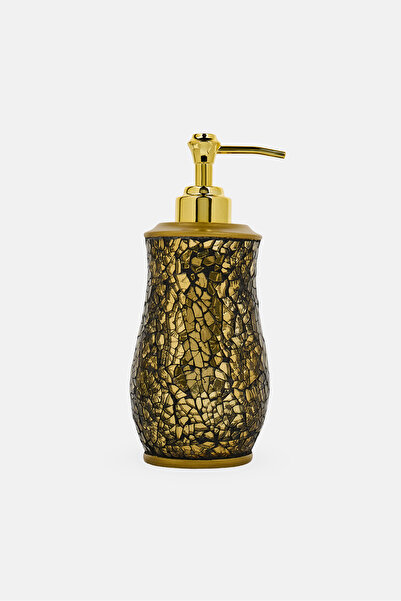 Trio Mossaic Glass Soap Dispenser, Gold