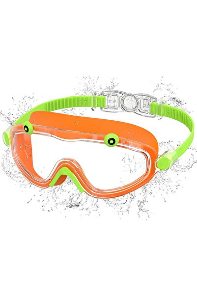 STARSTAR Children's swimming goggles, large anti-fog frame, one-button silico...