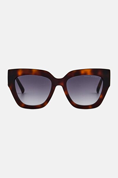 Tommy Hilfiger Women TH 2223/S Square Sunglasses, Dark Havana Brown