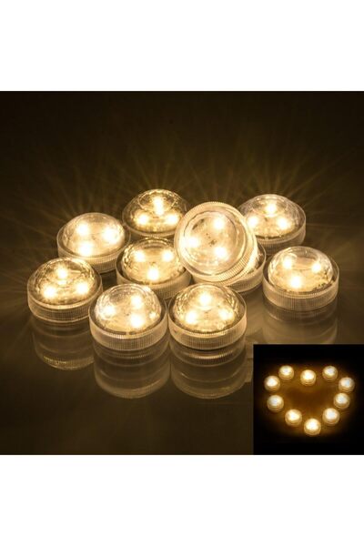 STARSTAR 12 Flameless Flickering LED Candle Lights Underwater Battery Remote ...