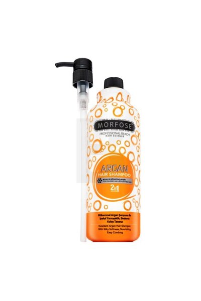 Morfose Hair 2-in-1 Strengthening Shampoo with Argan, 1000 ml