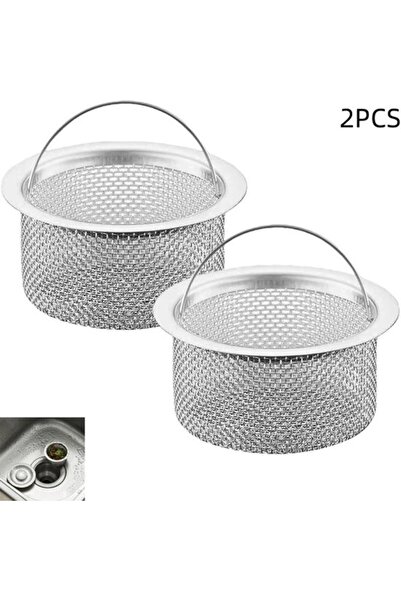 STARSTAR 2-Pack Stainless Steel Fine Mesh Kitchen Sink Strainers with Handles...