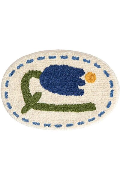 STARSTAR Simple tulip floral bathroom absorbent and non-slip mat 50*80cm