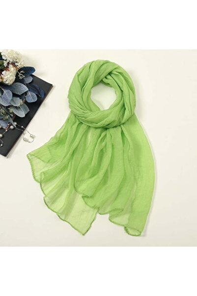 STARSTAR Green scarf for women, summer casual style, colorful solid color chi...
