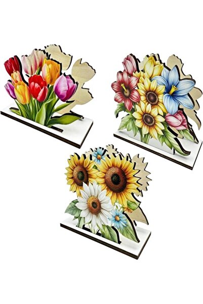 STARSTAR Wooden napkin holder - tissue holder - table decoration - floral des...