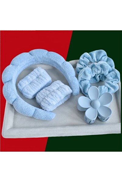 STARSTAR 6-Piece Fleece Sponge Headband Set for Facial Cleansing, Makeup, Sho...