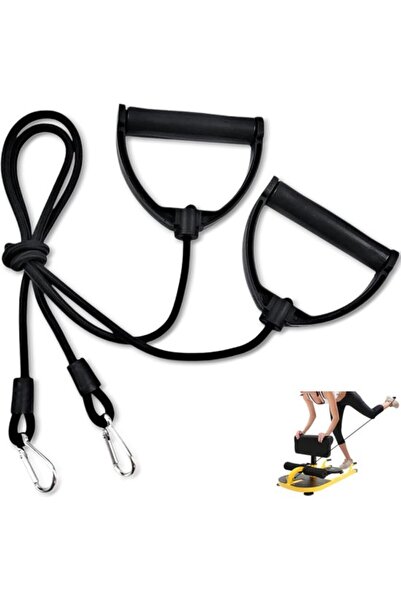 STARSTAR 2-Pack Stepper Resistance Bands with Handles & Clips - Fitness Cable...