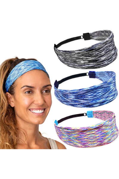 STARSTAR Adjustable Tie-Dye Sports Headband - Non-Slip Elastic Mesh Headband ...
