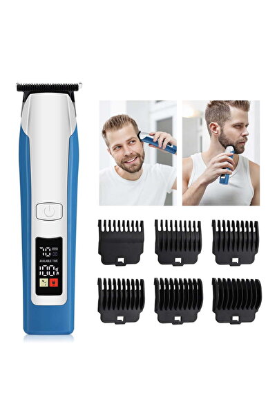 STARSTAR Men's professional cordless hair clipper with LCD display, quick sha...