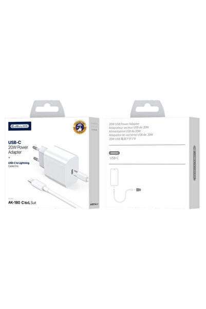 JELLICO Încărcător PD de 20W pentru Apple iPhone 13 14 15 cu cablu USB-C la L...