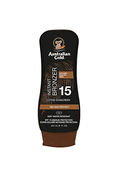 Australian Gold Άμεση Λοσιόν Μπρονζέρ με Αντηλιακό SPF15 (237ml)