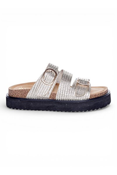 BATA Textured Double‑Strap Footbed Sandals