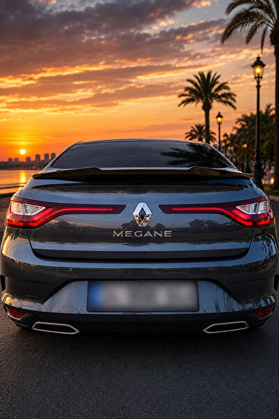 ModGR-Dizayn RENAULT MEGANE 4 ARACA ÖZEL BOYALI YARASA SPOİLER A+ (TİTANYUM GRİ)
