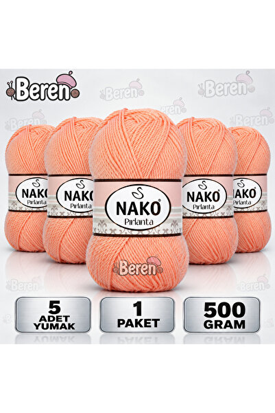 NAKO Diamond - 13923 Salmon - 5-Pack - 100Gr/225M - Hand Knitting Yarn - Amig...
