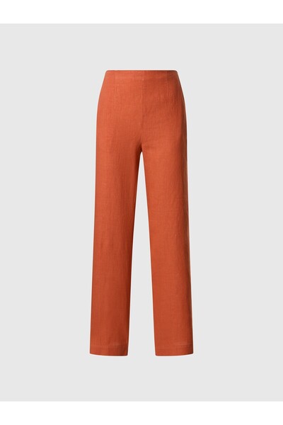 North Sails Regular Fit Geniş Paça Elastik Bel Bantlı Kadın Keten Pantolon