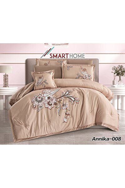 smart home Summer Nefirin 7-Piece Double-Sided Bedspread with Elegant Rose Em...
